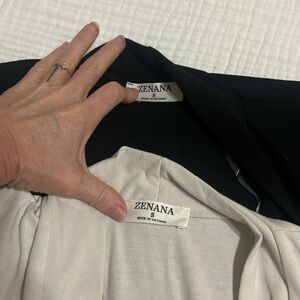 Zenana teacher cardigan bundle 1  black and 1 cream women’s small
